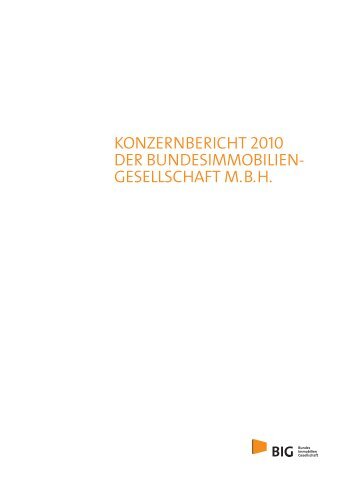 Konzernbericht 2010 der bundesimmobi lien gesellschaft m. b. h. - BIG