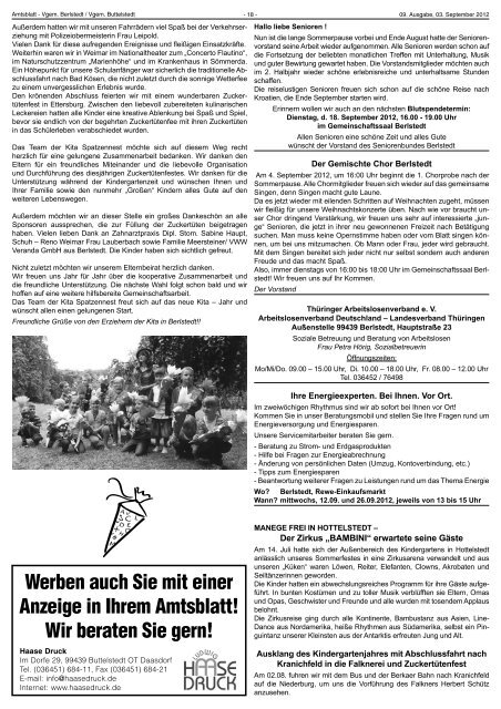 Amtsblatt - Verwaltungsgemeinschaft Buttelstedt