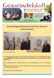 Ausstellungseröffnung im Toni-Merz-Museum in Obersasbach
