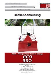 Betriebsanleitung KGD eco 350