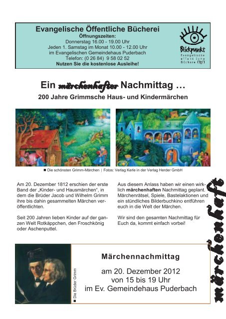 Gemeindebrief „Begegnungen“ - Evangelische Kirchengemeinde ...