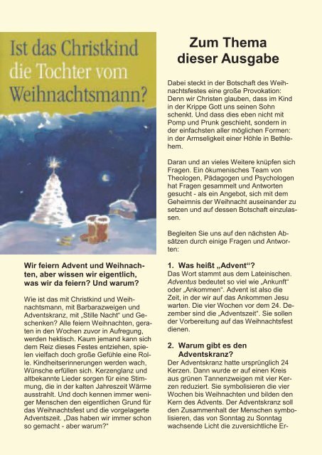 Gemeindebrief „Begegnungen“ - Evangelische Kirchengemeinde ...