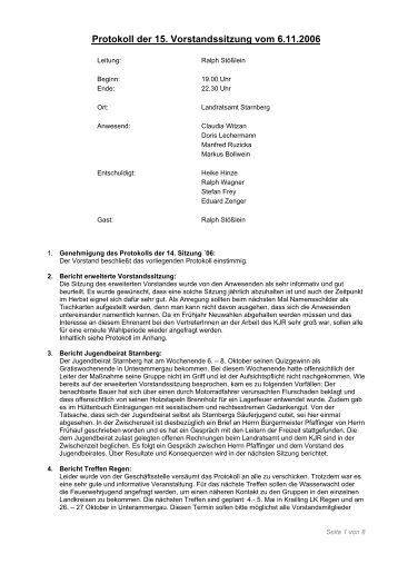 Protokoll 15 / 2006 - Landkreis Starnberg