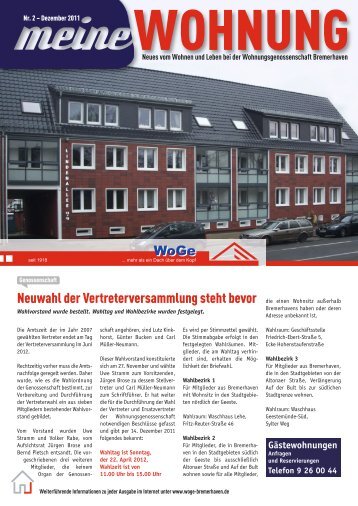 Ausgabe 2011 Dezember - Wohnungsgenossenschaft ...