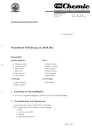 Protokoll der FSR-Sitzung am 29.09.2011