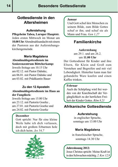 GehLos - Ausgabe Dezember 2011 - Februar 2012