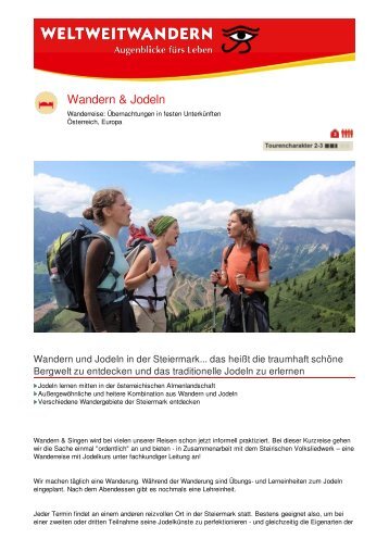 Wandern & Jodeln - Weltweitwandern