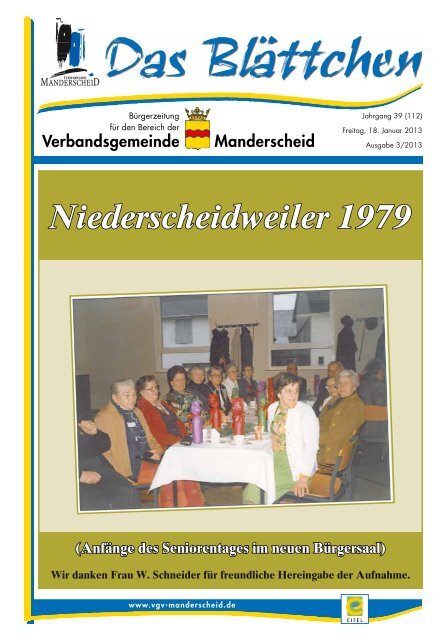 Niederscheidweiler 1979 - Verbandsgemeinde Manderscheid