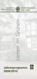 Lernen im Grünen - Evangelische Heimvolkshochschule Alterode