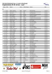 Ergebnisliste M/W 10 km - Lauf - LV Pliezhausen