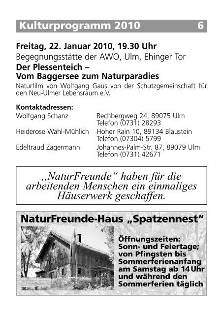 2007 Vorwort und Telefon.qxd (Page 3) - NaturFreunde Ortsgruppe ...