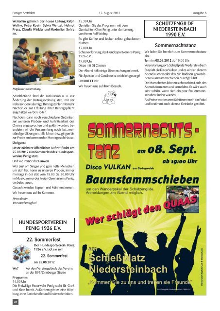 37. Sommerfest in Tauscha - Penig