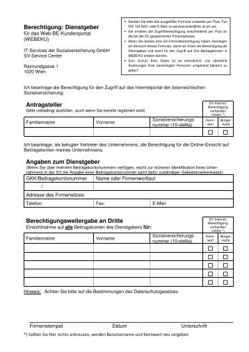 Antragsformular WEBEKU - Wirtschaft.at