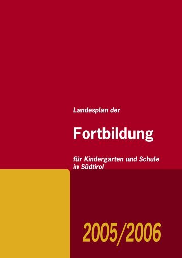 Fortbildung - Kindergarten und Schule in Südtirol