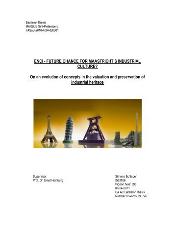 ENCI - FUTURE CHANCE FOR MAASTRICHT'S INDUSTRIAL ...