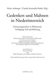 Gedenken und Mahnen in Niederösterreich - Mandelbaum Verlag