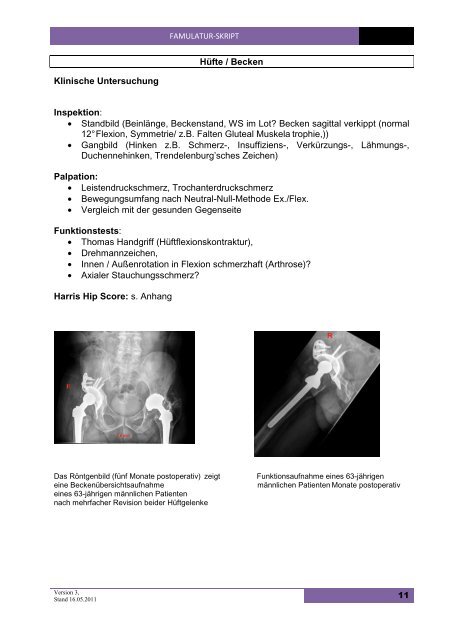 famulatur - Universitätsklinik für Orthopädie und Orthopädische ...