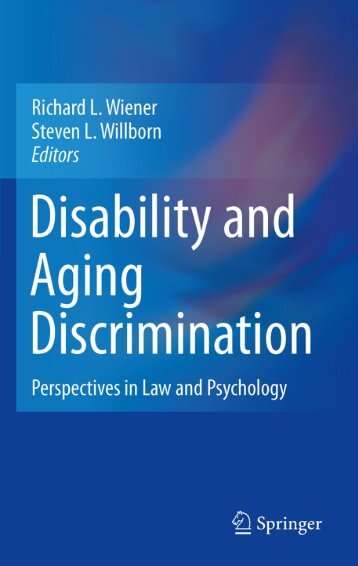 Disability and Aging Discrimination: Perspectives in Law and ...