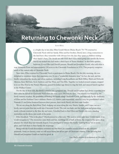 Celebrating40Years in the Outdoor Classroom - The Chewonki ...