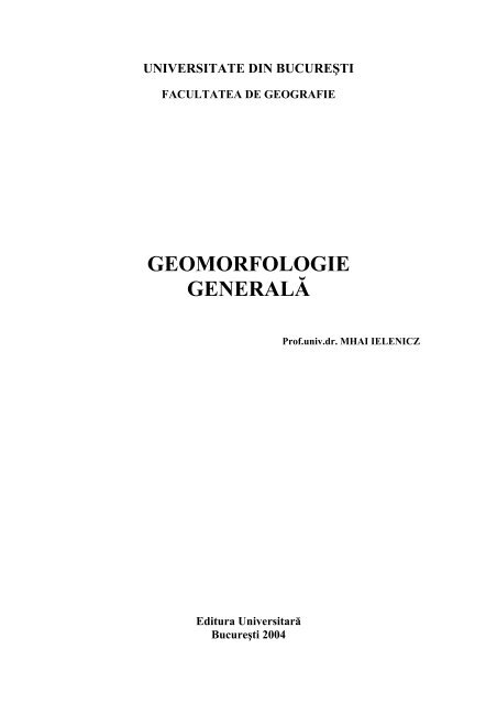 Geomorfologia generala - Profu' de geogra'