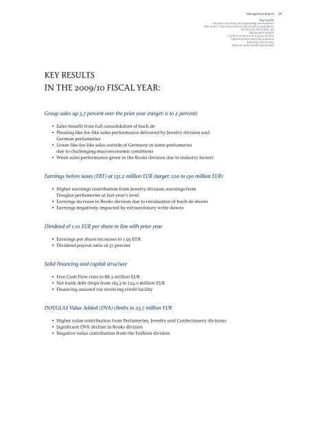 Annual Report 2009/10 Excellence in Retailing - Douglas Holding