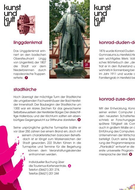 Unser Informationsflyer zum Thema Kunst und Kultur - Bad Hersfeld