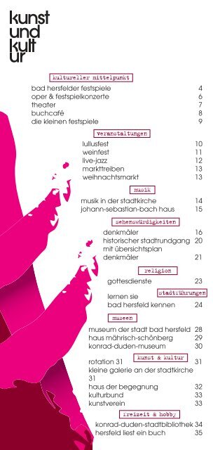 Unser Informationsflyer zum Thema Kunst und Kultur - Bad Hersfeld