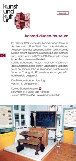 Unser Informationsflyer zum Thema Kunst und Kultur - Bad Hersfeld