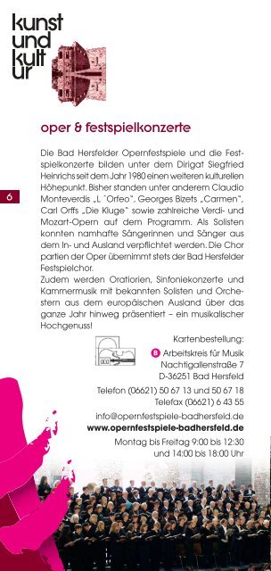 Unser Informationsflyer zum Thema Kunst und Kultur - Bad Hersfeld