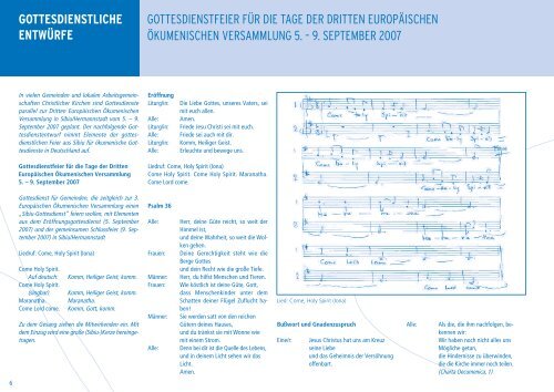 In deinem Licht sehen wir das Licht - Dritte Europäische ...