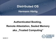 Distributed OS - Operating Systems Group