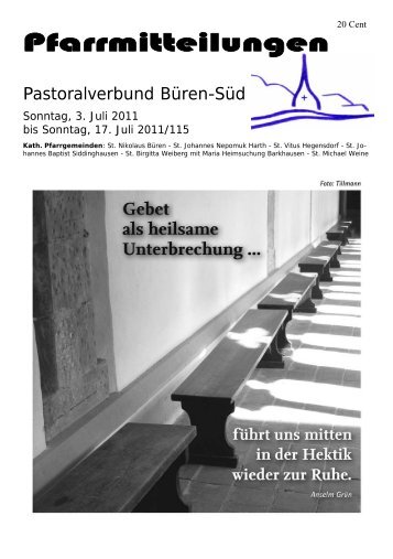 Pfarrmitteilung vom 03.07. - St. Nikolaus Büren