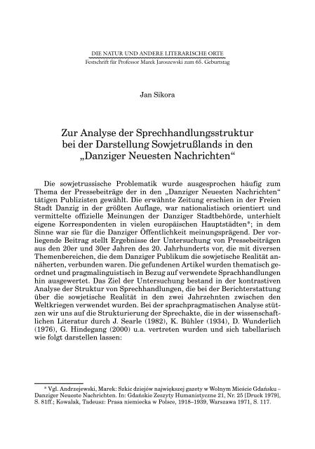 Recenzenci / Gutachter Marek HaÅ‚ub, Lucyna Wille Projekt okÅ‚adki i ...