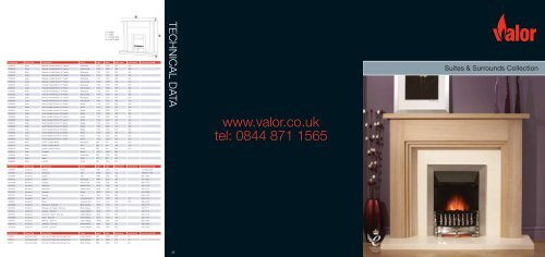 www.valor.co.uk tel: 0844 871 1565 - Fireplace Surrounds, Electric ...