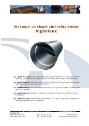 Wastop© un clapet anti-refoulement ingénieux - Canplast SA