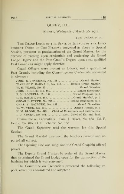 Proceedings of the Grand Lodge of Illinois - University Library