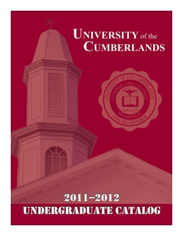 2011-2012 University of the Cumberlands Undergraduate Catalog