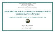 2012 Historic Preservation Awards - Bergen County