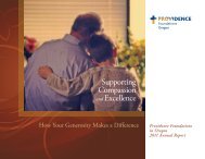 2011 Providence Foundations in Oregon Annual Report