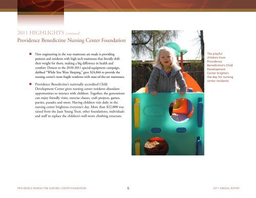 2011 Providence Foundations in Oregon Annual Report