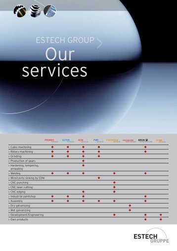 services Our - ESTECH Industries Holding AG