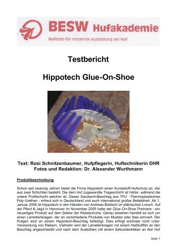 Testbericht Hippotech Glue-On-Shoe - BESW Hufakademie