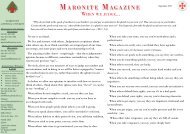 MARONITE MAGAZINE