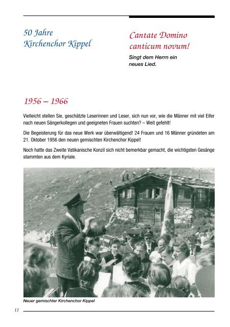 Download und Ansicht als PDF-Datei "50 Jahre - Kirchenchor Kippel