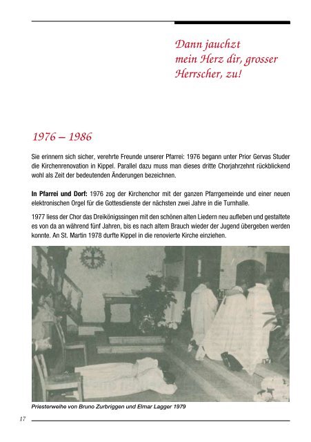 Download und Ansicht als PDF-Datei "50 Jahre - Kirchenchor Kippel