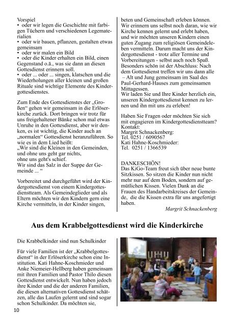 Gemeindebrief 2010 - Erlöser-Kirchengemeinde Münster