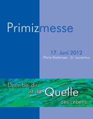 Primizmesse - Helmut Klauninger