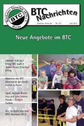 BTC Nachrichten Nr. 101 - Juni 2012 - Baukauer Turnclub in Herne