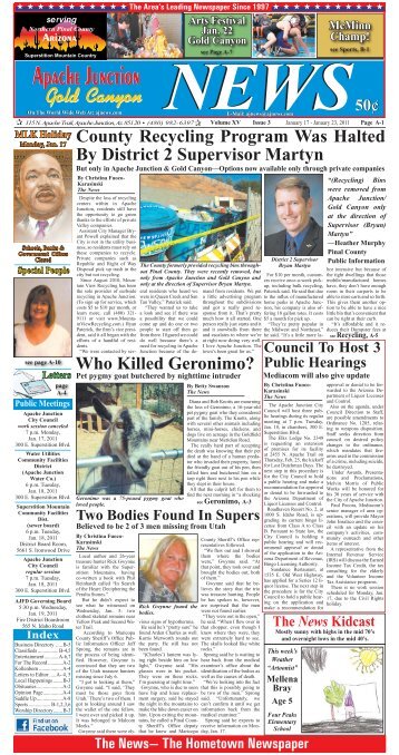 In One Apache Junction News