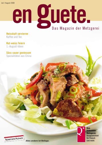 Das Magazin der Metzgerei - Schweizer Fleisch-Fachverband SFF